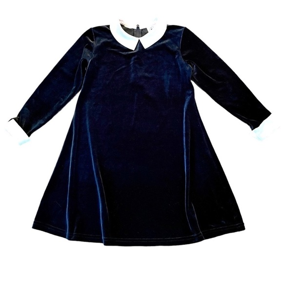HARTSTRINGS, GIRLS, LONG SLEEVE BLACK VELVET DRESS. IN NEW CONDITION. NOSIZE. - Picture 4 of 5